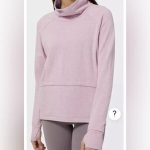 Lululemon Find Your Unwind Fleece Pullover Sweatshirt Heathered Pink Size 4